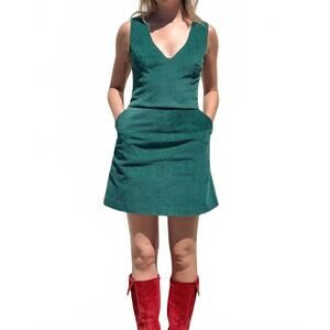 NEW ROSE VELVET sophie top in pine